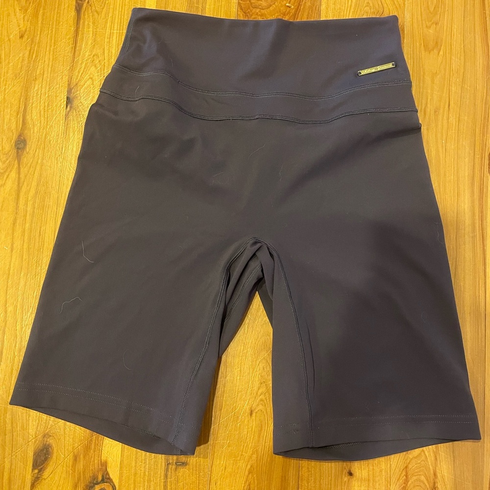 NWOT Whitney Simmon’s Gymshark Women's Navy Blue High-Waisted Shorts